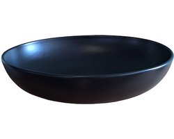 LINEA UNO - Grevo 52 - Mat zwart - Waskom - - Keramiek - Ovaal - 251084