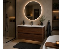 LINEA UNO - Kode 80 - Walnoot - Badmeubel - - 301677