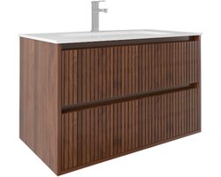 LINEA UNO - Laro 60 - Walnoot - Badmeubel - - 301713
