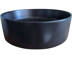 LINEA UNO - Venta 37 - Mat zwart - Waskom - - Keramiek - Rond - 251068