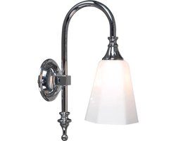 Linea Verdace - Badkamerlamp Classic Boog Opal Wit Hexa 1XG9IP44 Chroom 2