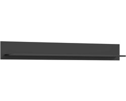 Linea wandplank grijs mat MDF TZ grijs mat melamine zwart NB - 20x160x20cm