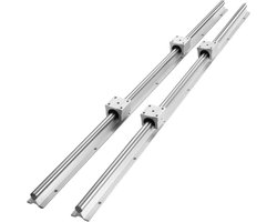 Lineaire Geleider - Lineaire Rail 2 Stuks - Geleiding - SBR20-1200mm - Koolstofstaal Aluminium