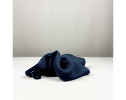 LINFIN - Linnen Theedoek - set van 2 - Zwart - Extra dik linnen - 70x45 cm - Handgemaakt in Maastricht - 100% Linnen