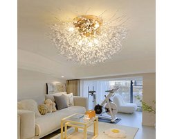 Linkforu - Luxe LED Plafondkroonluchter - Plafondlamp - Creatieve Hanglamp – 9 Lampen - Driekleurig Licht – Koel – Wit – Neutraal en Warm – Licht - 220V - Goud/Zilverkleurig