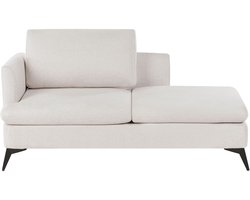 Linkszijdige chaise longue SIEVOZ Stof Lichtbeige
