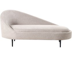 Linkszijdige chaise longue VALREAS Stof Taupe