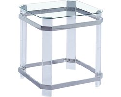 Linne Bijzettafel Clear Silver 50CM