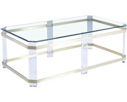 Linne Salontafel Clear Brush Gold 130CM