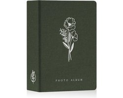 Linnen Fotoalbum 13x18 cm voor 200 Staande Foto's - Groen Insteekalbum