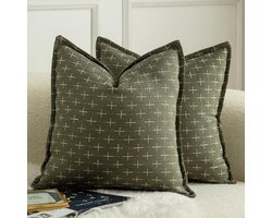 Linnen Kussenhoezen - Duurzaam en Ademend - Set van 2 - 40x40 cm