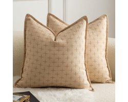 Linnen Kussenhoezen - Duurzaam en Ademend - Set van 2 - 45x45 cm