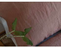 Linnen Label - Duurzaam 100% Europees gewassen linnen kussensloop 60 x 70 cm - Warm roze