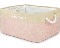 Linnen opbergmand met handvatten - meerdere maten en kleuren - voor huisdierspullen, baby- en kinderspeelgoed