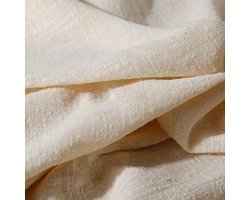 Linnen Stof 130 x 100 cm - Zomer Dun Linnen Fabric voor Kruissteek, Patchwork Handwerk en Kleding - Beige