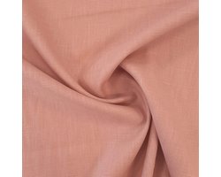 Linnen Stof - Natuurlijk Materiaal - Kleding Decoratie - Ademend Certificaat - Op Rol - Oud Roze