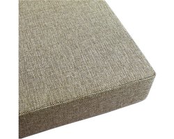 Linnen Stof Sofa Kussen Bank Bank Kussen Non-Slip voor Stoel Settee Seat, Binnen/Outdoor Patio Bank kussen, Zachte Dikke Zitkussens Kussen Meerdere kleuren en maten-Bruin wit 80x35x5cm (31x14x2i