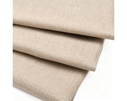 Linnen stof voor meubels, 148 x 250 cm, bekledingsstof, verduisteringsstof, doe-het-zelf gordijnen, bank- en stoelbekleding in beige