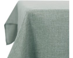 Linnen Tafelkleed Waterafstotend Afneembaar Tafeldoek Bescherming in Polyester Lotuseffect Stof voor Eettafel Feest Grijsgroen 130x160cm