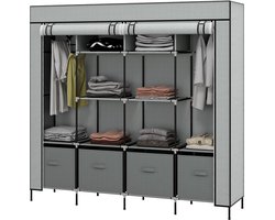 Linnenkast - Kledingkast - Slaapkamer - Kledingkasten - Ladekasten - Kledingrek - Dressing Kasten - Organizer - Donkergrijs