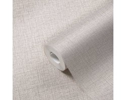 LINNENLOOK BEHANG | Basic - beige creme - A.S. Création Desert Lodge