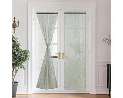 Linnenlook Gordijnen met Kantaccent Roedezak Afwerkingademend voor Woonkamer en Slaapkamer 2 Stuks