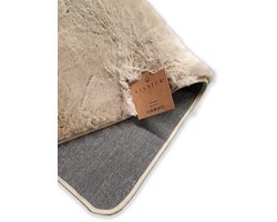 LINNICK Badmat Fluffy Taupe - Microvezel - 60x100 cm - Taupe