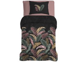 LINNICK Dekbedovertrek Katoen Renforcé Hena - anthracite - 140x200/220cm - 1 persoons