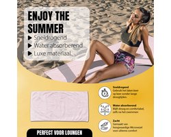 LINNICK Strandlaken Microvezel 100x200cm - Strandlaken xxl - Strandkleed - Strandhanddoek - Sneldrogend Badlaken - Lichtgewicht Reishanddoek - light pink