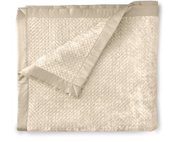 LINNICK Velvet Sprei - Beige - 270x260cm - Bedsprei Lits Jumeaux - Spreien - Bedsprei 270x260