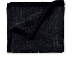 LINNICK Velvet Sprei - Black - 220x260cm - Bedsprei 2 persoons - Luxe Fluwelen Bedsprei - Bedsprei 220x260