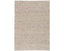 Lino Noble Taupe Vloerkleed 250x350cm - Handgeweven Luxueus Tapijt 100% gevilte wol - Laagpolig - 18mm dik - 3,7kg/m² - Tapijt Woonkamer - Vloerkleed Slaapkamer - Tapijt Eetkamer