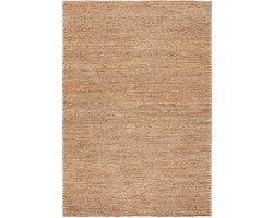 Lino Solis Hennep Vloerkleed Natural 170x240cm - Naturel Handgeweven Dik Natuurlijk Tapijt voor woonkamer, eetkamer, slaapkamer - 3,5 kg/m² - 20 mm dik - Luxe Hennep Tapijt