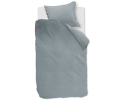 Linolux Dekbedovertrek Washed Cotton Blue 1 persoons