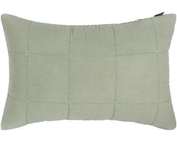 Linolux Kussenhoes Blocks Stonewashed Mineral Green 40x60
