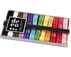 Lint collectie, b: 10 mm, 12x1 m, diverse kleuren