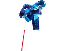 Lintdansstaf Kinderen - Ritmische Slingers - Artistieke Dans - Opvouwbaar Ontwerp - 200 cm Lint - Kleurrijk Verloop
