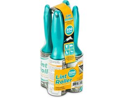 Lintroller voor Huisdierenharen - Verwijder Haar van Kleding en Meubels - 4 Rollen + 360 Vervangende Plakkende Bladen - Draagbaar en Reisklaar - Voor alle Stoffen