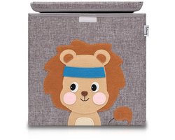 Lion" stoffen opbergbox voor kinderen met deksel, compatibel met Ikea Kallax Lifeney