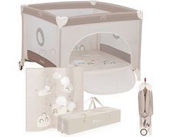 Lionelo Bonnie Kinderbox - Kinderbed - tot 15 kg -Zijwanden van luchtige gaas - Ruime speelruimte - Systeem voor snel in- en opvouwen - Meegeleverde draagtas