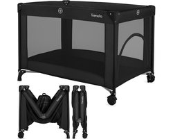 Lionelo Campingbedje 3in1: Baby bed + Reisbedje + Box – met Comfortabele Matras – Compact en Licht – Opvouwbaar – Zij-ingang – Stalen Frame – Reistas – Tot 15 kg – 70 x 100 cm – Lionelo Amelie