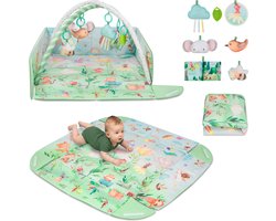 Lionelo Inga Multicolor – Multifunctionele Speelmat met Bogen – Speelkleed & Speelhek – 7 Sensorische Speeltjes – Baby Ontwikkeling & Motoriek