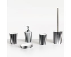 LIRCAY - Badkameraccessoireset - Zwart/Wit - Polyresin