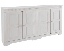 Lisa-Dressoir - 4-deurs - Wit Lak