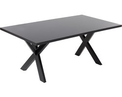 LISALA - Eettafel - Zwart - 100 x 180 cm - MDF