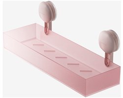 LISM-Badkamer opbergrek met zuignappen, doucherek zonder boren, badkamerplank met zuignappen Geschikt voor wandmontage, macaronkleuren, badkamer douche organizer (matroze)