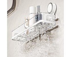 LISM-Douchebak met zuignappen, afneembaar, zonder boren te gebruiken, opbergrek Geschikt voor de douche, organizer Geschikt voor de badkamer