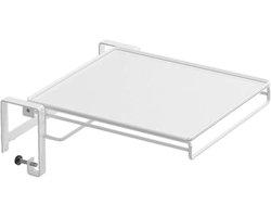 LISM-Opklapbare wandtafel | Hangende opklapbare werkbank, zwevende tafel Geschikt voor kleine ruimtes | Wasruimte, balkon, slaapkamer, campingappartement (wit)
