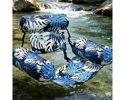LISM-Zwemband, drijfband, zwemring voor in het water, zwemstoel voor in het zwembad, zwemband met drie buizen, waterspel voor volwassenen, preventie van zonnesteek, unisex - blauw