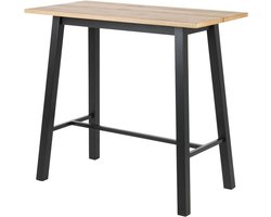Lisomme Hidde houten bartafel naturel - zwarte poten - 115 x 58 cm